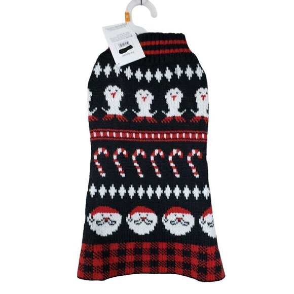 NWT Cat Dog Pet Sweater Size Small Christmas Penguin Santa Claus Candy Cane NEW - Picture 3 of 7